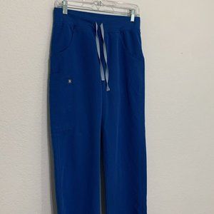 Figs Women's Size XS/P Blue Tie Waist Multi Pocket Technical Collection Pants